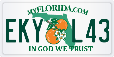 FL license plate EKYL43