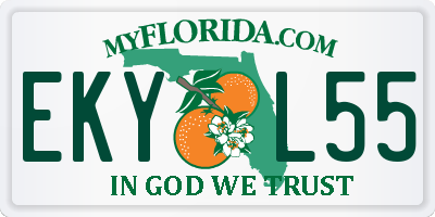 FL license plate EKYL55