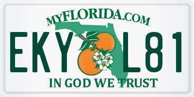 FL license plate EKYL81