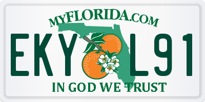 FL license plate EKYL91
