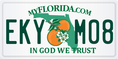 FL license plate EKYM08