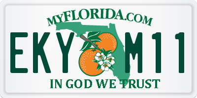 FL license plate EKYM11
