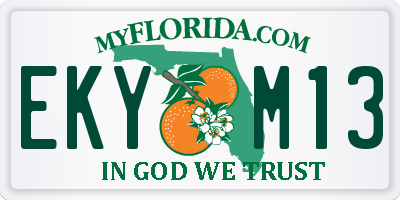 FL license plate EKYM13