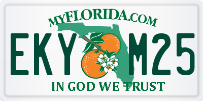 FL license plate EKYM25