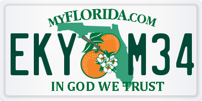 FL license plate EKYM34