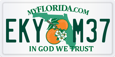 FL license plate EKYM37