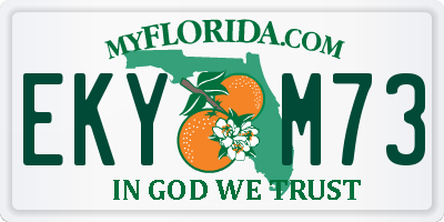 FL license plate EKYM73