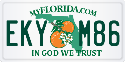 FL license plate EKYM86
