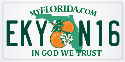 FL license plate EKYN16