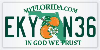 FL license plate EKYN36