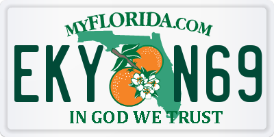 FL license plate EKYN69