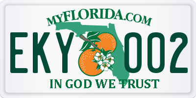 FL license plate EKYO02