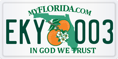 FL license plate EKYO03