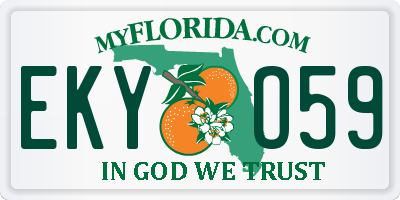 FL license plate EKYO59