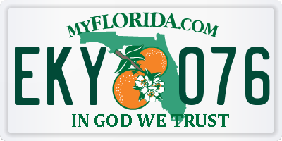 FL license plate EKYO76