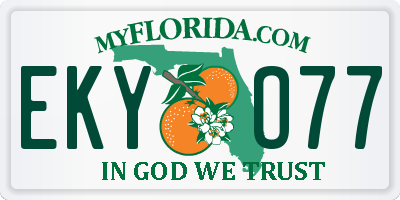 FL license plate EKYO77