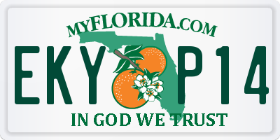 FL license plate EKYP14