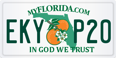 FL license plate EKYP20
