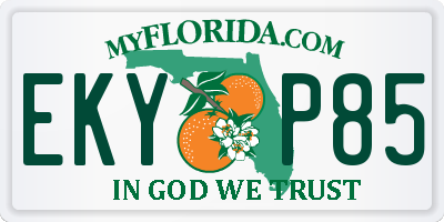 FL license plate EKYP85