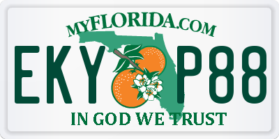FL license plate EKYP88