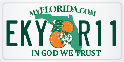 FL license plate EKYR11