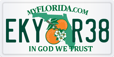 FL license plate EKYR38