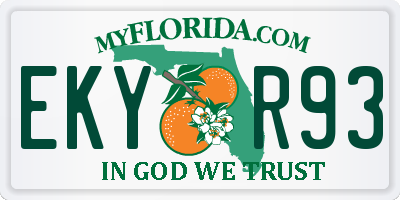 FL license plate EKYR93