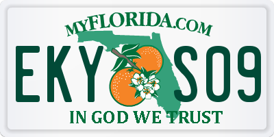 FL license plate EKYS09