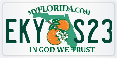 FL license plate EKYS23
