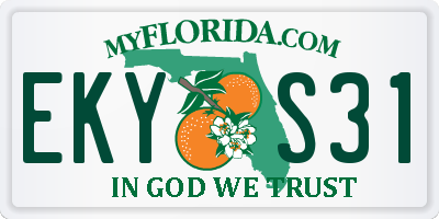FL license plate EKYS31