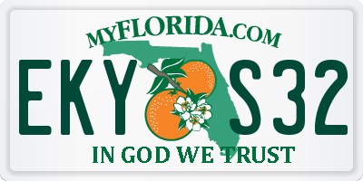 FL license plate EKYS32