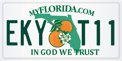 FL license plate EKYT11