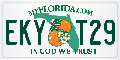 FL license plate EKYT29