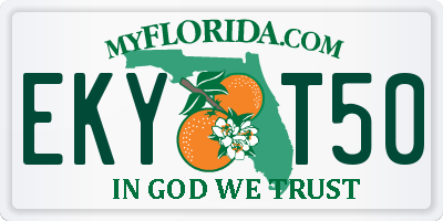 FL license plate EKYT50