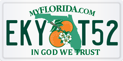 FL license plate EKYT52