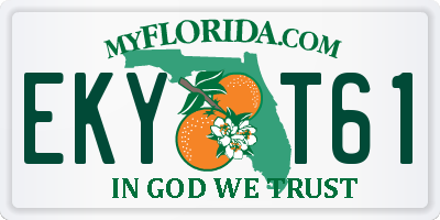 FL license plate EKYT61