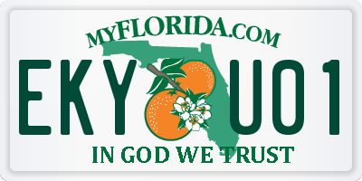FL license plate EKYU01