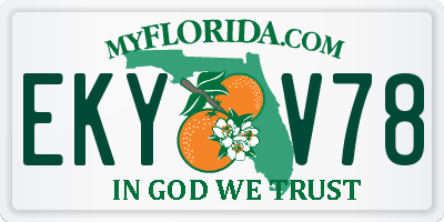 FL license plate EKYV78