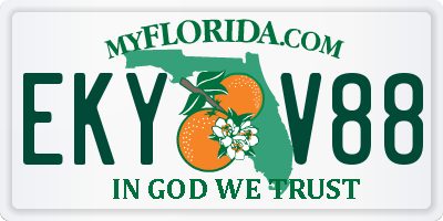 FL license plate EKYV88