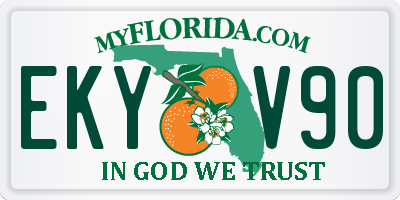FL license plate EKYV90