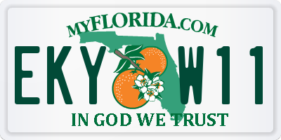 FL license plate EKYW11