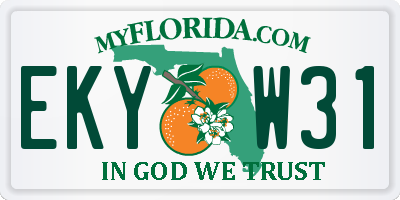 FL license plate EKYW31