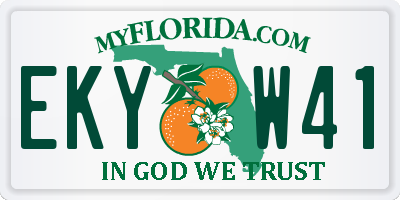 FL license plate EKYW41