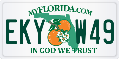 FL license plate EKYW49