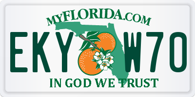 FL license plate EKYW70