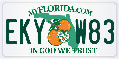 FL license plate EKYW83