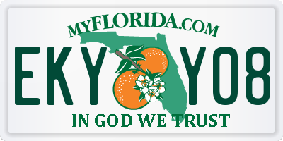 FL license plate EKYY08