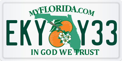 FL license plate EKYY33