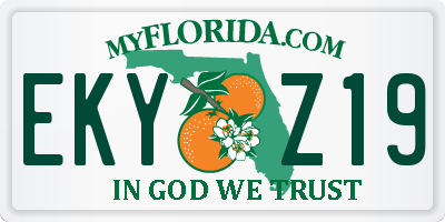 FL license plate EKYZ19