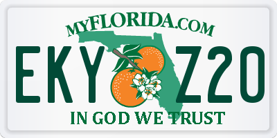 FL license plate EKYZ20